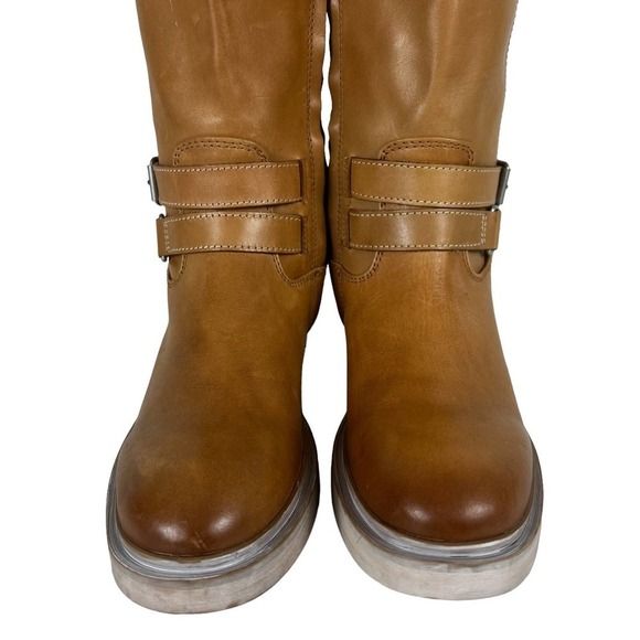 SAM EDELMAN FREDA TALL LEATHER RIDING BOOTS BROWN NWOT WOMEN'S SIZE 6.5 - Picture 7 of 16